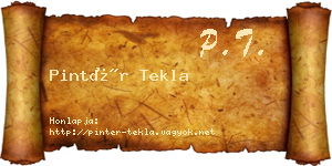 Pintér Tekla névjegykártya